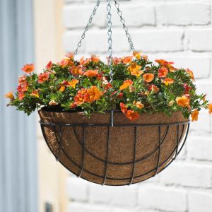 Corbeille verte suspendue H13xø25cm