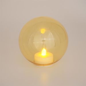 Boule jaune bougie LED