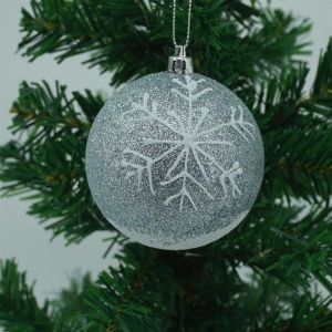 Boule Flocon de neige argent