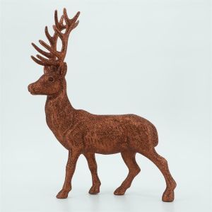Cerf plastique brun