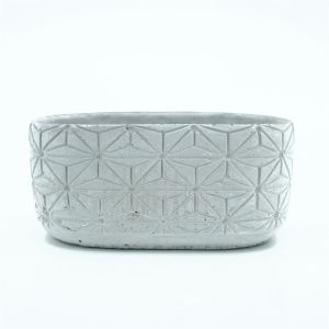 Oval geometric planter 19 cm