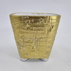 Pot doré Diara carré 15 cm
