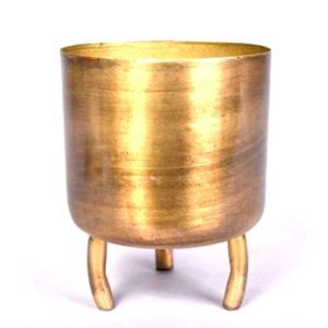 Pot métal Dobra sur pieds doré 10 cm
