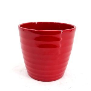 Pot céramique rouge 15 cm
