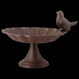 Vogelbad op voet gietijzer