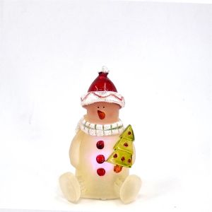 Sneeuwpop met rode muts